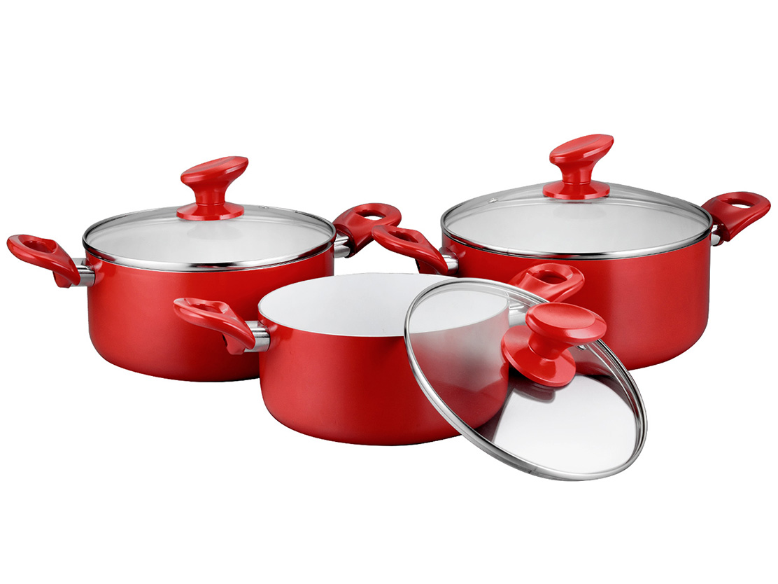 Набор посуды GALAXY GL 9503 6 предметов Кастрюля 3/4/5л аллюминий керамическое покрытие для всех  - фото в Миди Лтд Изображение товара Набор посуды GALAXY GL 9503 6 предметов Кастрюля 3/4/5л аллюминий керамическое покрытие для всех  в Миди Лтд