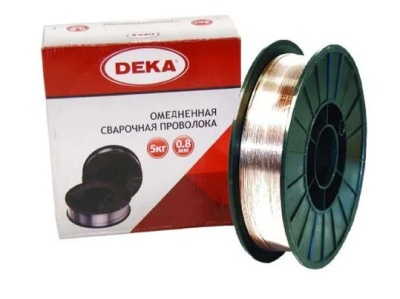 Проволока сварочная омедненная DEKA ER70S-6 0,8мм (5кг/уп) - фото в Миди Лтд Изображение товара Проволока сварочная омедненная DEKA ER70S-6 0,8мм (5кг/уп) в Миди Лтд