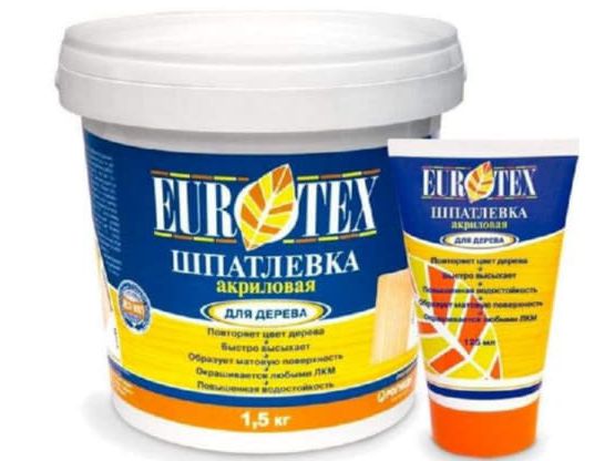 Изображение товара Шпатлевка для дерева EUROTEX Сосна 1,5кг в Миди Лтд