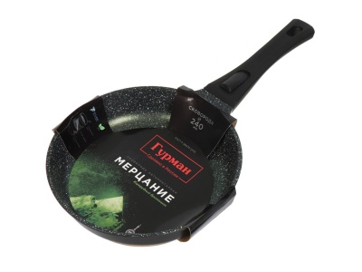 Сковорода Гурман 24см антипригарное покрытие съемная ручка Мерцание Изумрудный бриллиант (10шт/уп) Х - фото в Миди Лтд Изображение товара Сковорода Гурман 24см антипригарное покрытие съемная ручка Мерцание Изумрудный бриллиант (10шт/уп) Х в Миди Лтд