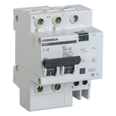 Изображение товара Диф.автомат АД12 2Р 25А 30мА тип АД12 GENERICA ИЭК в Миди Лтд