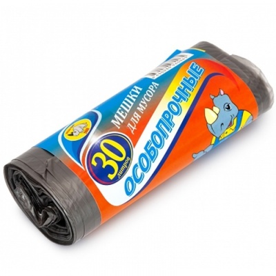 Мешки для мусора  30л, 20шт Особо прочные (50шт/кор) - фото в Миди Лтд Изображение товара Мешки для мусора  30л, 20шт Особо прочные (50шт/кор) в Миди Лтд