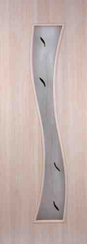 Изображение товара Полотно дверное ПО со стекл фьюзинг Лагуна ламинированное беленый дуб 700 в Миди Лтд