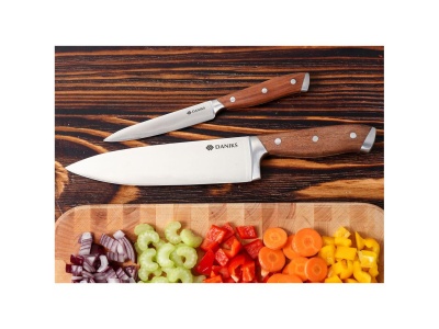 Изображение товара Набор ножей кухонных нерж сталь 2 предмета Daniks Wood (36шт/уп) в Миди Лтд