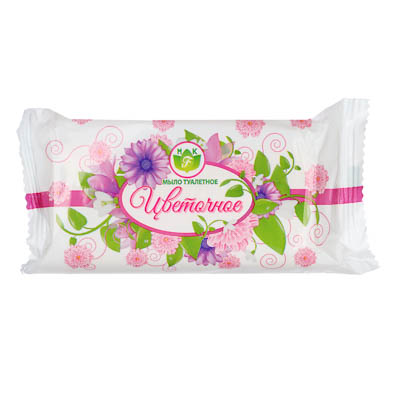 Изображение товара Мыло твердое Цветочное 100гр флоу-пак в Миди Лтд