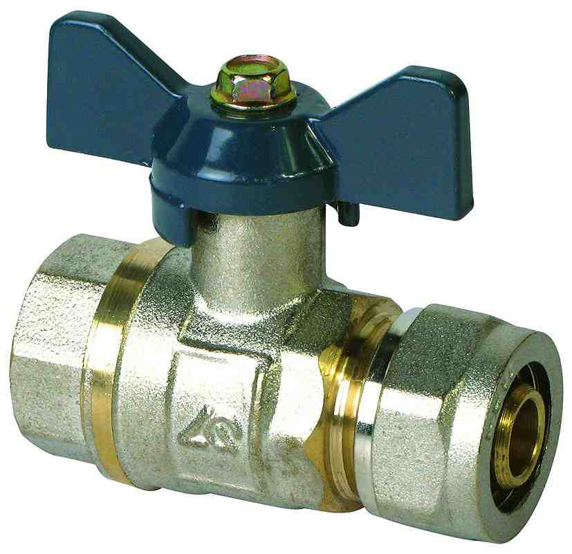 Кран шаровой для м/п 1/2*16 г/ц бабочка (10шт/уп) - фото в Миди Лтд Изображение товара Кран шаровой для м/п 1/2*16 г/ц бабочка (10шт/уп) в Миди Лтд