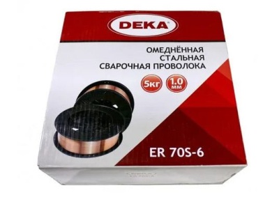 Проволока сварочная омедненная DEKA ER70S-6 1,0мм (5кг/уп) - фото в Миди Лтд Изображение товара Проволока сварочная омедненная DEKA ER70S-6 1,0мм (5кг/уп) в Миди Лтд