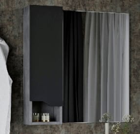 Изображение товара Зеркало-шкаф "Неаполь" 800 графит софт левый Х в Миди Лтд