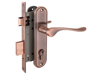 Изображение товара Замок врезной 127/1 AC старая медь с ручкой Аллюр (12шт/уп) в Миди Лтд