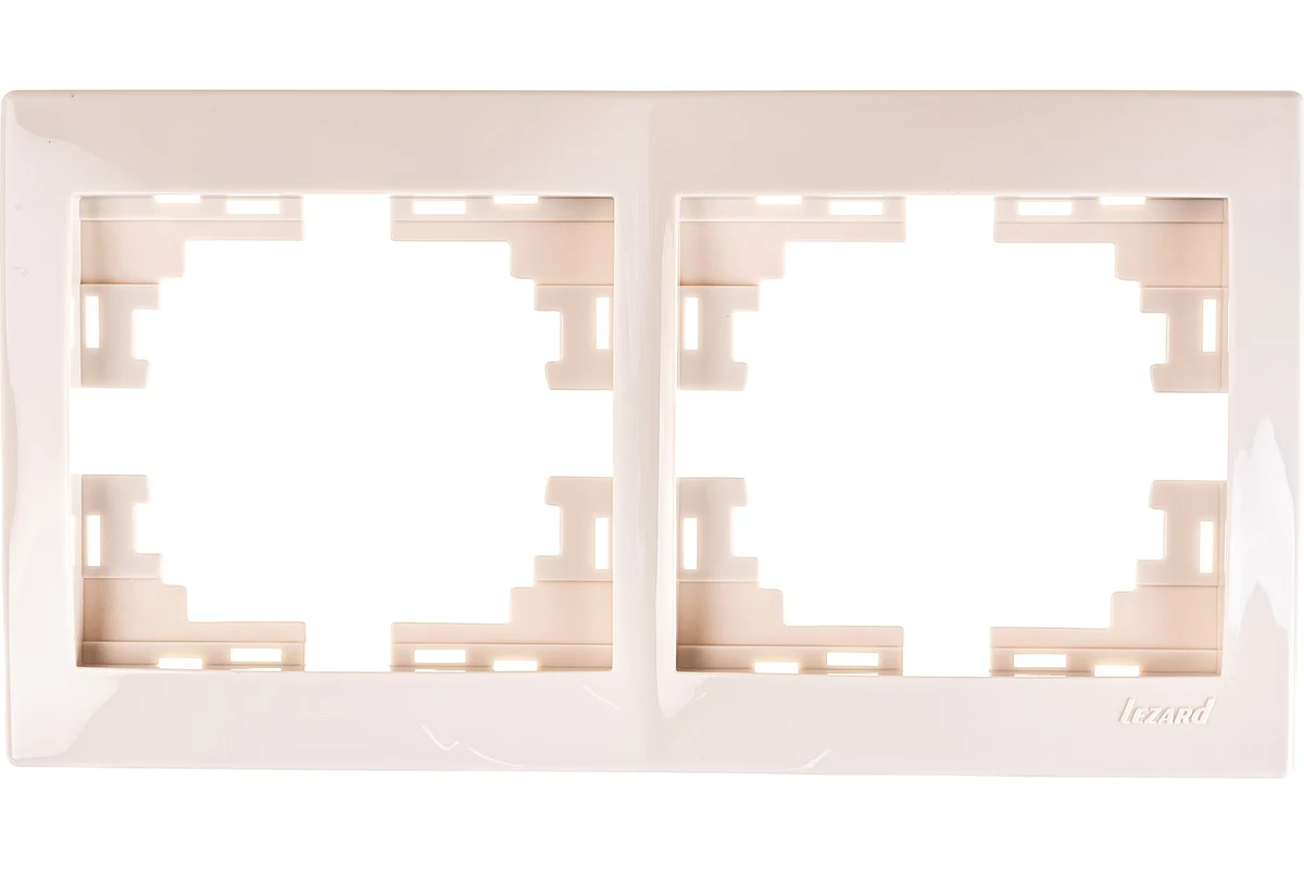 Изображение товара Рамка 2-ая LEZARD Мира горизонтальная б/вставок крем в Миди Лтд