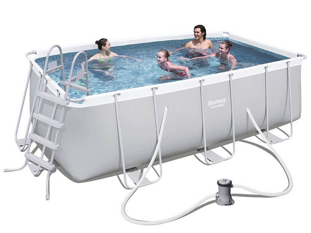 Изображение товара Бассейн каркасный с фильтр-насосом и лестницей BESTWAY 412*201*122см 8124л 56456 в Миди Лтд