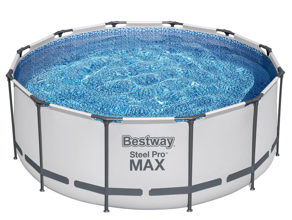 Изображение товара Бассейн каркасный с фильтр-насосом, тентом и лестницей BESTWAY 366*122см 10250л 56420 в Миди Лтд