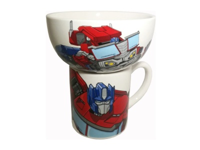 Изображение товара Набор посуды керамика Daniks 2 предмета (салатник 15см, кружка 300мл) Оптимус Прайм (6шт/уп) Х в Миди Лтд