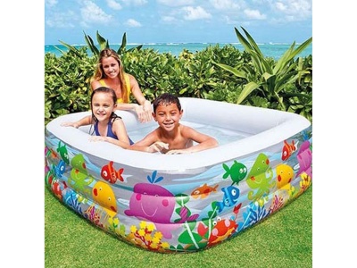 Изображение товара Бассейн надувной детский Аквариум INTEX 159*159*50см 424л 57471NP (3шт/кор) в Миди Лтд