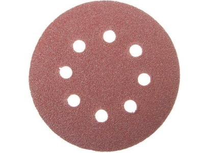 Изображение товара Круг абразивный на велюр осн зер 220 d125  8 отв (5шт/уп) в Миди Лтд