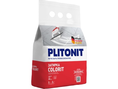 Изображение товара Затирка PLITONIT COLORIT между всеми типами плитки светло-желтая 2кг (336шт/пал)Х в Миди Лтд