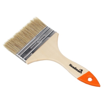 Кисть малярная плоская Бейсик 100мм натуральная щетина Ермак (6шт/уп) - фото в Миди Лтд Изображение товара Кисть малярная плоская Бейсик 100мм натуральная щетина Ермак (6шт/уп) в Миди Лтд