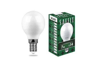 Лампа светодиодная LED SAFFIT шарик 7W Е14 4000K 230v - фото в Миди Лтд Изображение товара Лампа светодиодная LED SAFFIT шарик 7W Е14 4000K 230v в Миди Лтд