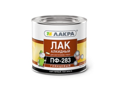 Изображение товара Лак ПФ-283 алкидный глянцевый Лакра 1,8кг  (6шт/уп, 264шт/пал) в Миди Лтд