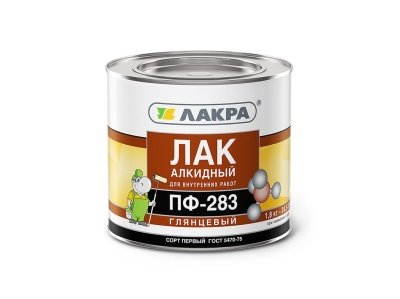 Изображение товара Лак ПФ-283 алкидный глянцевый Лакра 1,8кг  (6шт/уп, 264шт/пал) в Миди Лтд
