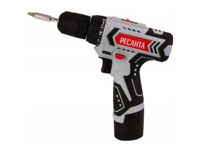 Дрель-шуруповерт аккумуляторная ДА-12-2Л Ресанта - фото в Миди Лтд Изображение товара Дрель-шуруповерт аккумуляторная ДА-12-2Л Ресанта в Миди Лтд
