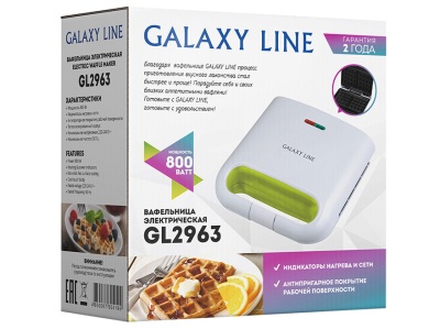 Изображение товара Вафельница электрическая GALAXY LINE GL 2963 800Вт в Миди Лтд