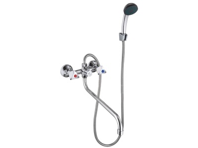 Изображение товара Смеситель для ванны СоюзКран с душем круглый излив 35см керам.кран-буксы 1/2 хром цинк SK08-S240 в Миди Лтд