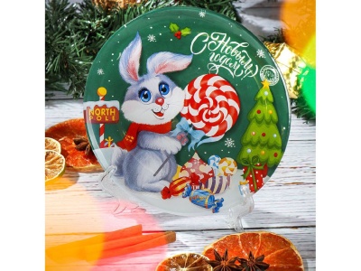 Тарелка десертная стекло круглая 18см Daniks Кролик с леденцом (48шт/уп) Х - фото в Миди Лтд Изображение товара Тарелка десертная стекло круглая 18см Daniks Кролик с леденцом (48шт/уп) Х в Миди Лтд