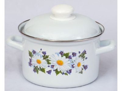 Кастрюля эмаль белая 2,0л Ромашковое поле С-1610АП2/4 (4шт/уп) Х - фото в Миди Лтд Изображение товара Кастрюля эмаль белая 2,0л Ромашковое поле С-1610АП2/4 (4шт/уп) Х в Миди Лтд