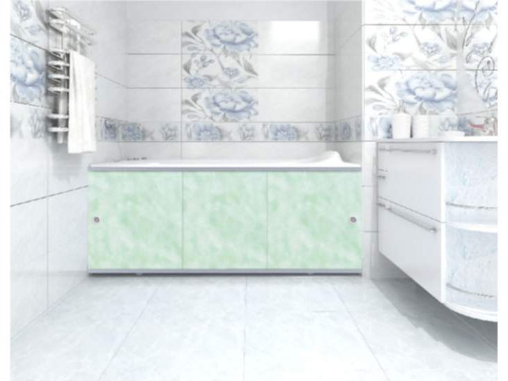 Экран под ванну 1,68м Премиум А облака зеленые - фото в Миди Лтд Изображение товара Экран под ванну 1,68м Премиум А облака зеленые в Миди Лтд