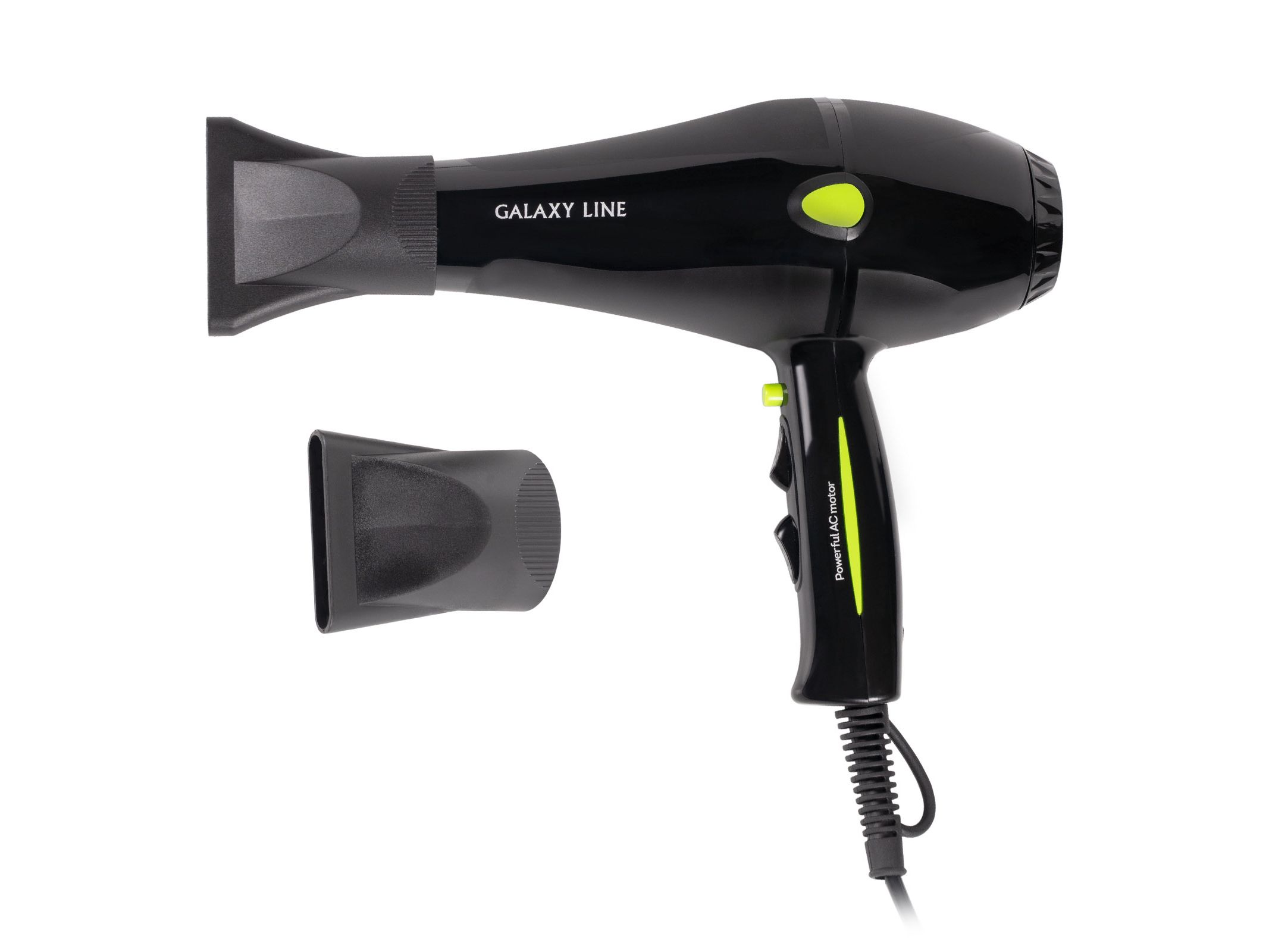 Изображение товара Фен GALAXY LINE GL 4340 профессиональный 2200Вт 2 скорости 3 режима 2 насадки в Миди Лтд