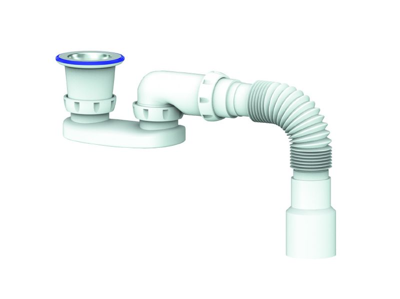 Сифон для душевого поддона Акватер 1 1/2*40 с гофрой 40*40*50 V120 - фото в Миди Лтд Изображение товара Сифон для душевого поддона Акватер 1 1/2*40 с гофрой 40*40*50 V120 в Миди Лтд