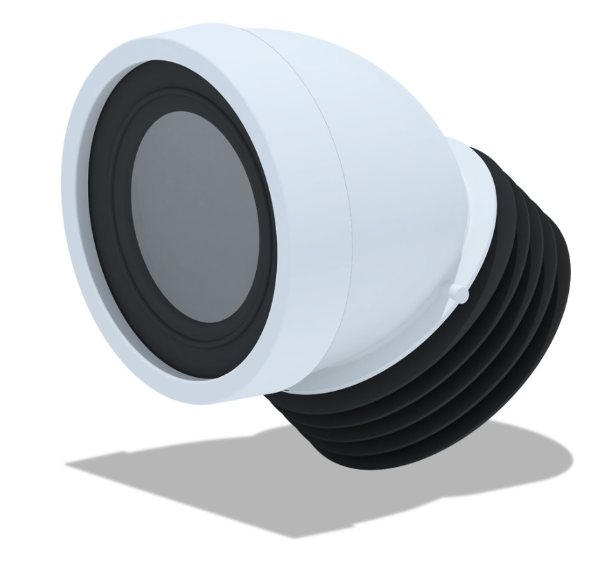 Изображение товара Труба фановая Ани 110*45град короткая (35шт/уп) в Миди Лтд