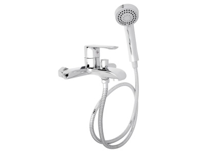 Изображение товара Смеситель для ванны с коротким изливом с душ набором латунь RAIN Гранат в Миди Лтд