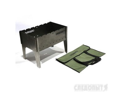 Мангал Следопыт складной 490*310*370мм сталь 2мм в сумке - фото в Миди Лтд Изображение товара Мангал Следопыт складной 490*310*370мм сталь 2мм в сумке в Миди Лтд