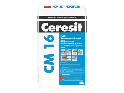Клей плиточный Ceresit СМ-16 25кг  (48шт/пал) - фото в Миди Лтд Изображение товара Клей плиточный Ceresit СМ-16 25кг  (48шт/пал) в Миди Лтд