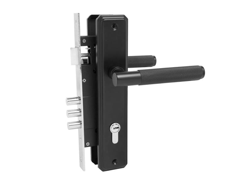 Изображение товара Замок врезной с ручками ЗВ4-3.02.02 ФЕРОНА черный (12шт/уп) в Миди Лтд