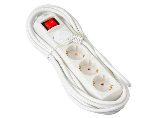 Изображение товара Удлинитель 4 гнезда ,3х1,0мм. 2,5м ЕРМАК               ХХ в Миди Лтд