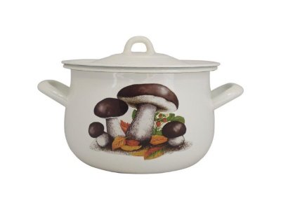 Кастрюля эмаль белая 4,8л Боровики Р-50155Б/4 (4шт/уп) Х - фото в Миди Лтд Изображение товара Кастрюля эмаль белая 4,8л Боровики Р-50155Б/4 (4шт/уп) Х в Миди Лтд