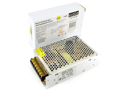 Изображение товара Блок питания Ecola LED для светодиодной ленты 100W 220V-12V IP20 в Миди Лтд