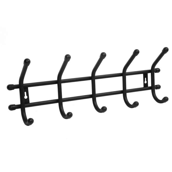 Изображение товара Вешалка настенная Уют 5 черный 5 крючков (10шт/уп) в Миди Лтд