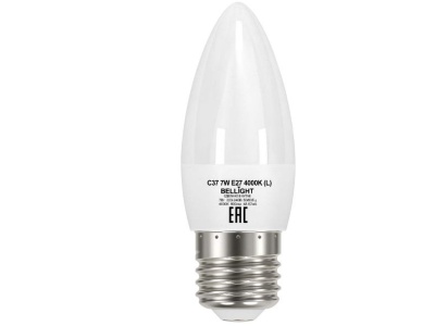Изображение товара Лампа светодиодная BELLIGHT LED С37 7W 220V Е27 4000К в Миди Лтд