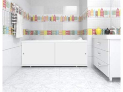 Экран под ванну 1,48м Кварт белый (6шт/уп) - фото в Миди Лтд Изображение товара Экран под ванну 1,48м Кварт белый (6шт/уп) в Миди Лтд