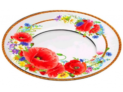 Тарелка мелкая Маковое поле 195мм (12шт/уп) - фото в Миди Лтд Изображение товара Тарелка мелкая Маковое поле 195мм (12шт/уп) в Миди Лтд