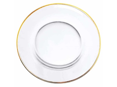 Тарелка мелкая Золотая кайма (12шт/уп) - фото в Миди Лтд Изображение товара Тарелка мелкая Золотая кайма (12шт/уп) в Миди Лтд