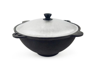 Изображение товара Казан чугун 8л 35см плоское дно толщина стенки 4,5мм толщина дна 5мм Х в Миди Лтд