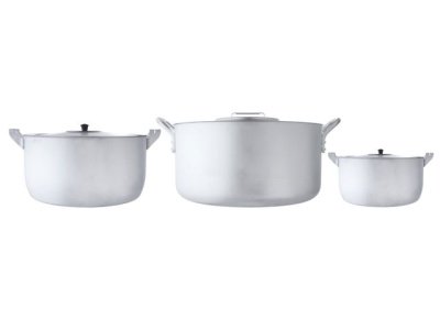 Изображение товара Набор посуды алюм. Scovo кастрюля 6л., 15л., котел 30л. в Миди Лтд