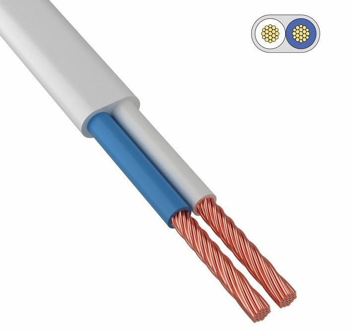 Провод ШВВП 2х0,5 белый ТУ (200м/бухта) - фото в Миди Лтд Изображение товара Провод ШВВП 2х0,5 белый ТУ (200м/бухта) в Миди Лтд