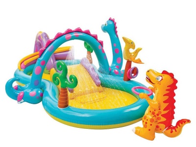 Изображение товара Бассейн игровой Динолэнд с горкой INTEX рем комплект 302*229*112см 280л 57135 (2шт/кор) в Миди Лтд