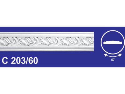 Инжекционный молдинг 57*2м  C203/60 (уп-60шт) - фото в Миди Лтд Изображение товара Инжекционный молдинг 57*2м  C203/60 (уп-60шт) в Миди Лтд